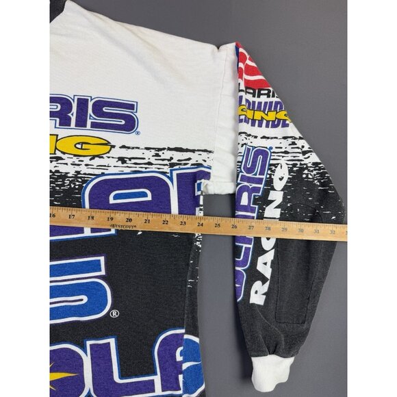 Rare Vintage 90s Polaris Racing AOP Long Sleeve Shirt Promo Hype Streetwear Art - Picture 13 of 14